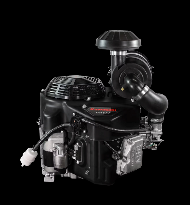 Kawasaki FX651V-CR00-S 21HP V-Twin Vertical Shaft Engine Electric Start, General View. 