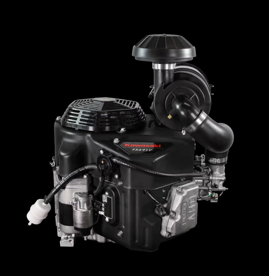 Kawasaki FX691V-CR00-S 22HP V-Twin Vertical Shaft Engine Electric Start, General View. 