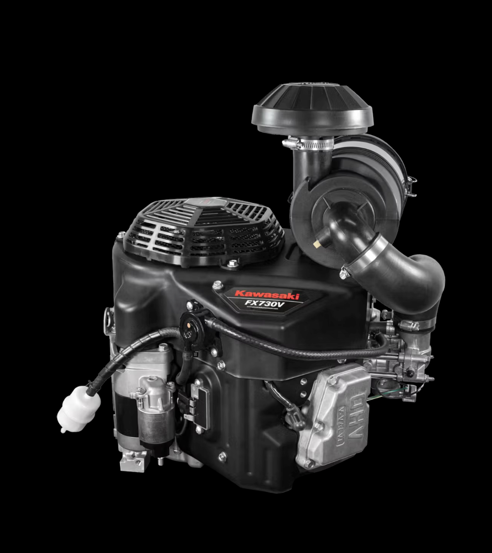 Kawasaki FX730V-CR00-S 23.5HP V-Twin Vertical Shaft Engine Electric Start, General View. 