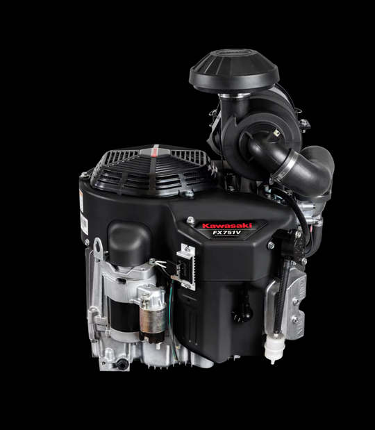Kawasaki FX751V-NS00-S 26HP V-Twin Vertical Shaft Engine Electric Start, Front View . 