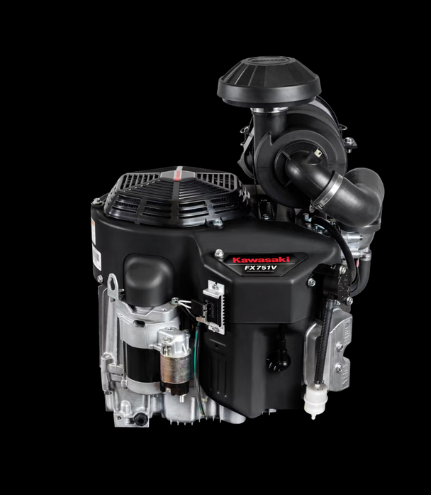 Kawasaki FX751V-NS00-S 26HP V-Twin Vertical Shaft Engine Electric Start, Front View . 