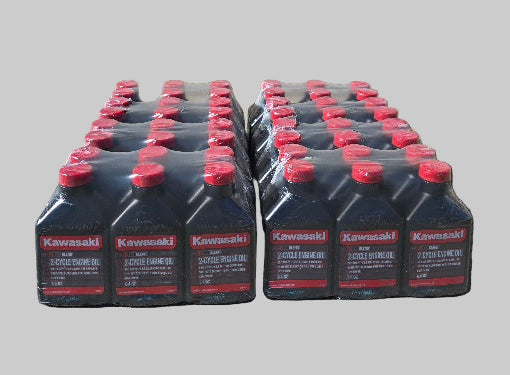 Kawasaki Genuine OIL: 2CYCLE 6.4O - 99969-6084C- Case of 48 front straight picture 