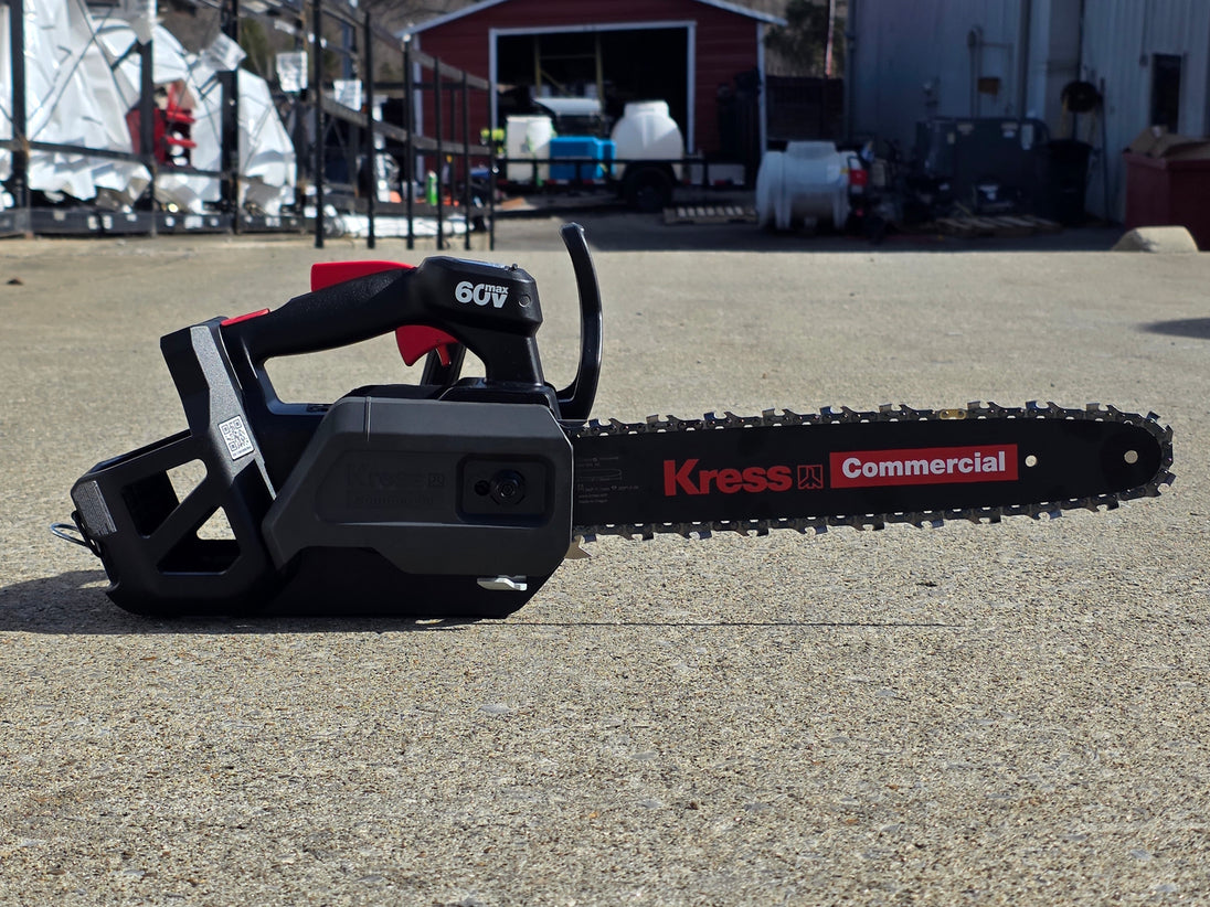 Kress KC320.9 Commercial-Grade 60V 14" Top Handle Chainsaw (Tool Only) left side view picture 