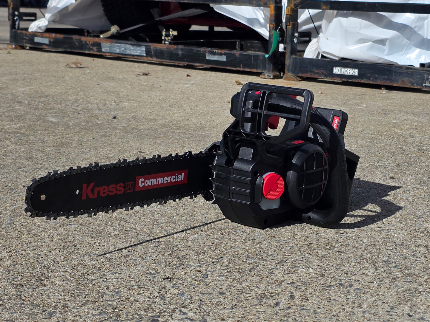 Kress KC320.9 Commercial-Grade 60V 14" Top Handle Chainsaw (Tool Only) front right angled view picture 