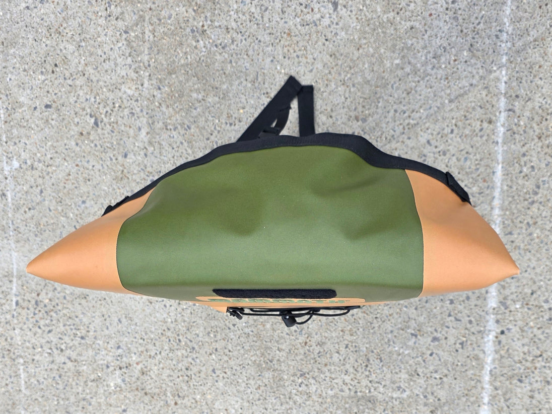 Mammoth Tropic 30-Quart Cooler Backpack Tan/Green top view picture 