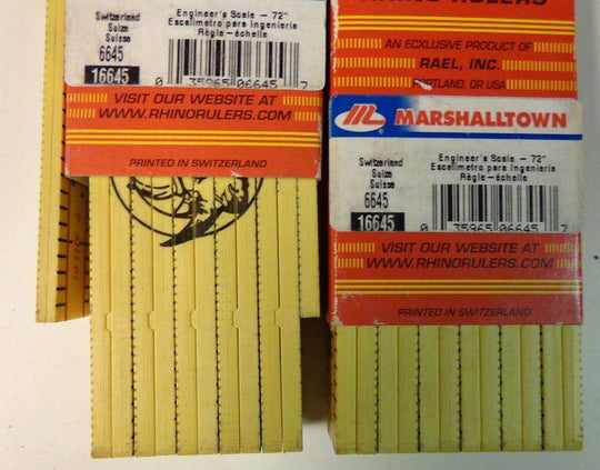 Marshalltown 6645 6' Folding Ruler Engineer's Scale - Set of 2 - SLE Equipment - 1