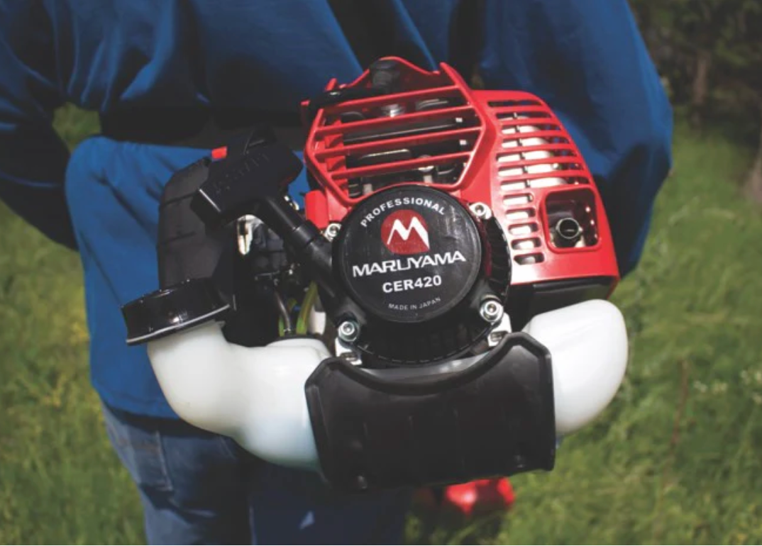 Maruyama_B420_Brushcutter-Bullhorn_Handle_41.5cc,Back View 