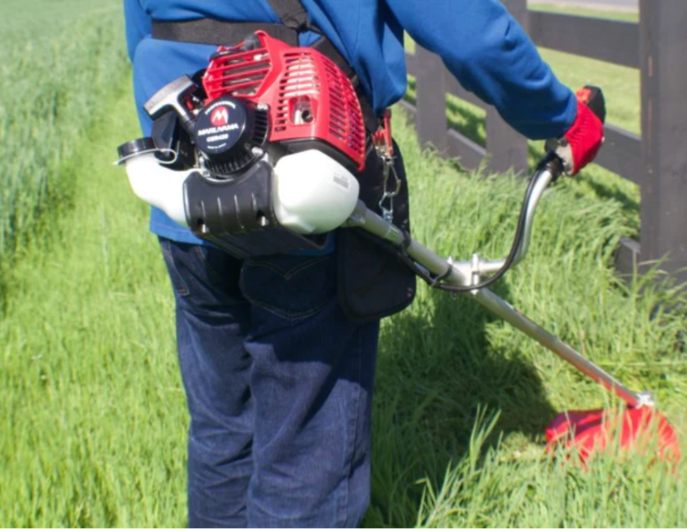 Maruyama_B420_Brushcutter-Bullhorn_Handle_41.5cc,Back View 