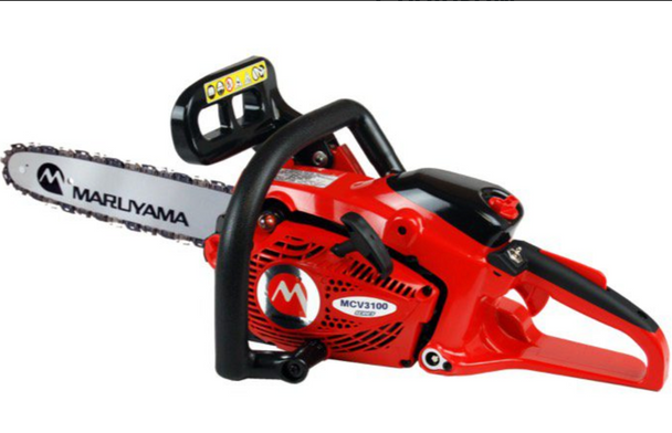 Maruyama MCV31R-14 Chainsaw-Rear Handle, Front View.
