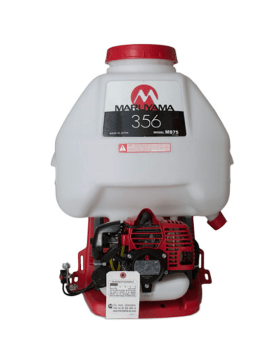 Maruyama MS75 Blackpack Sprayer,Front View. 