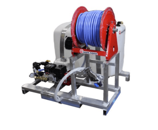 Maruyama MSD41-100E 100 Gallan Standar Skind -Electric Reel, Front View.