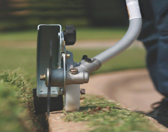 Maruyama_QC-E_Edger_Attachment-Curved_Shaft_w_blade., Back View