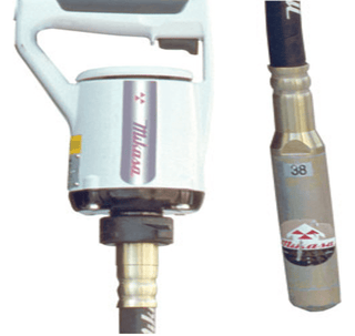 Multiquip - #UM13810 - Vibrator Assembly 1.50 Head 4.7 Length 115V,Front View. 
