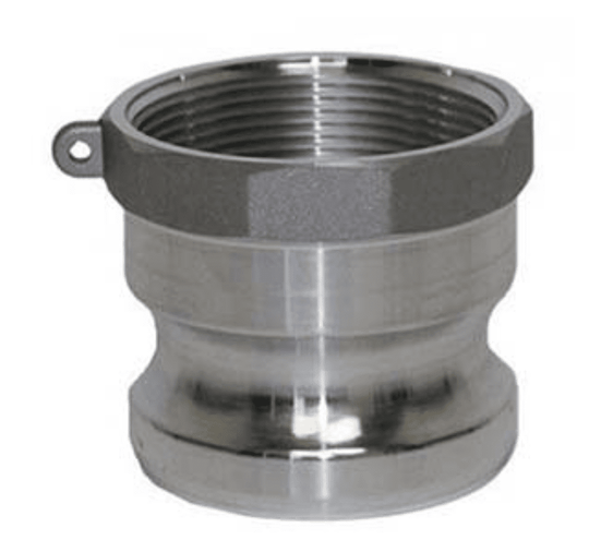 Multiquip A400A 4" Aluminum Male Quick Connect - Male Thread, Reference View. 