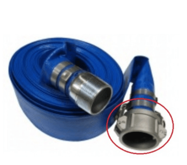 Multiquip A600A Coupler 6" Female Aluminum For MQ600, Reference View.