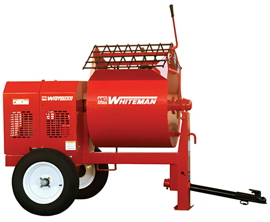 Multiquip EM90SLF Mixer-Mortar  9cf Steel  MPower 9hp Eng,Side View. 