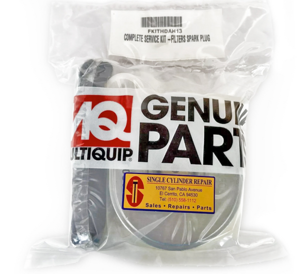 Multiquip FKITHDAH13 Kit incl: Air  Fuel Filters  SparkPlug,Front View. 