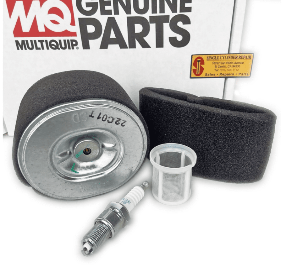 Multiquip FKITJBH9 COMPLETE SERVICE KIT -FILTERS SPARK PLUG,Front View. 