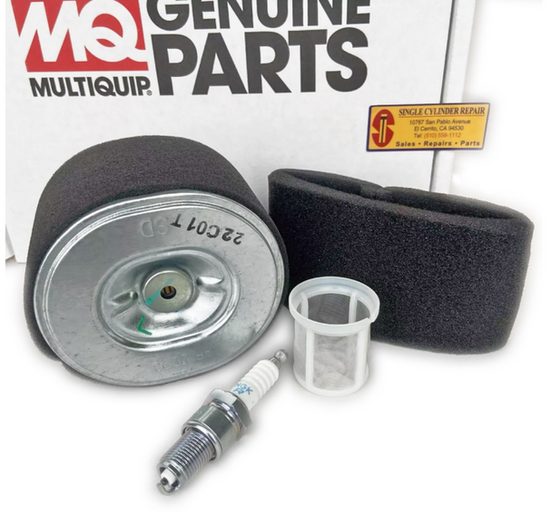 Multiquip FKITJBH9 COMPLETE SERVICE KIT -FILTERS SPARK PLUG,Front View. 
