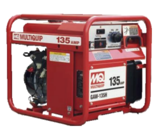 Multiquip GAW135HNC2 135 Amp Welder Generator 1.5 kW Honda Engine, Front View. 