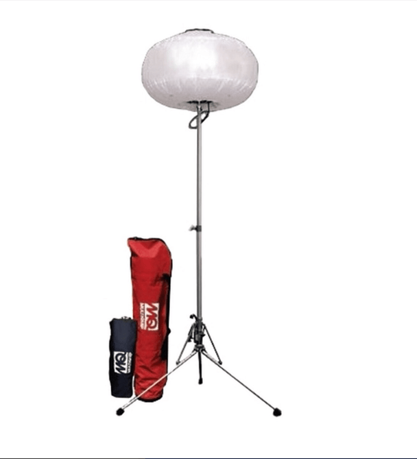 Multiquip GB3LED Light Balloon Tripod - LED 300W, Front View. 