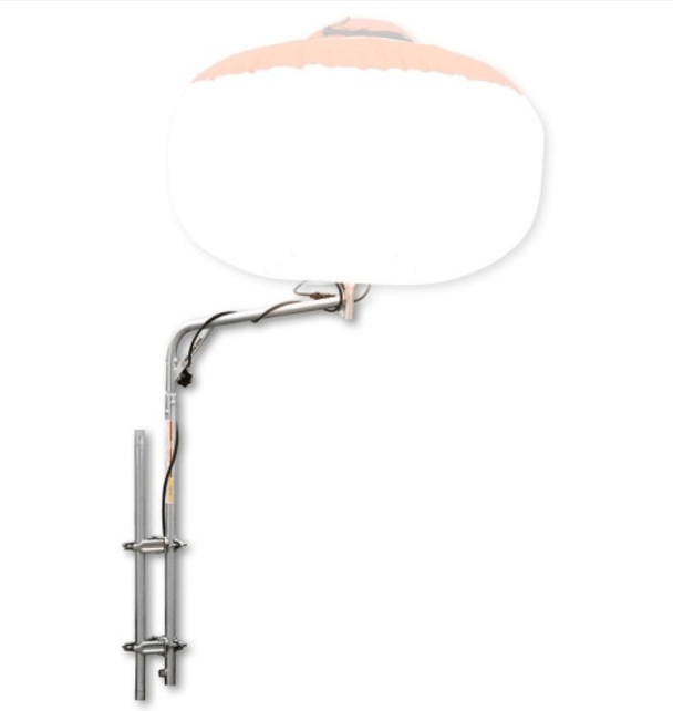 Multiquip GBSPOLE Pole Assembly 90 Degree - Off Set Pole, Front View.