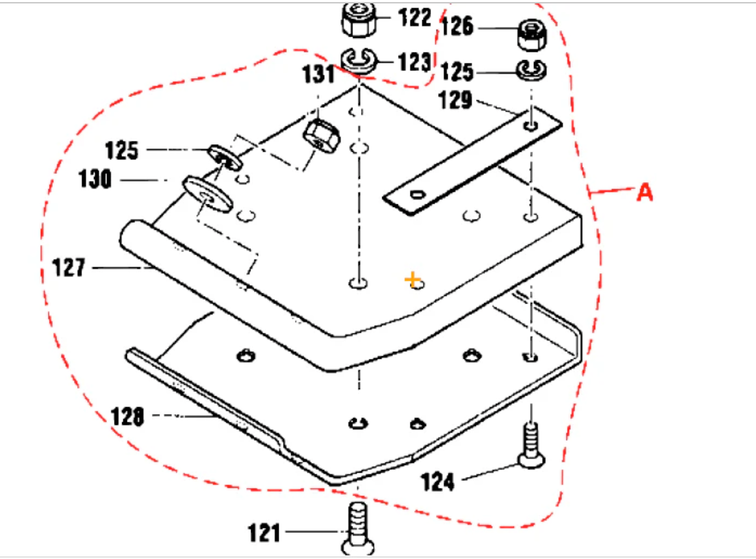 Multiquip Genuine Part 362910150 Foot Assy, MT54F,55F,DR-50,MTX60 (60),General View. 