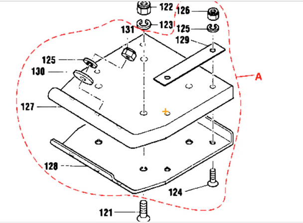 Multiquip Genuine Part 362910150 Foot Assy, MT54F,55F,DR-50,MTX60 (60),General View. 