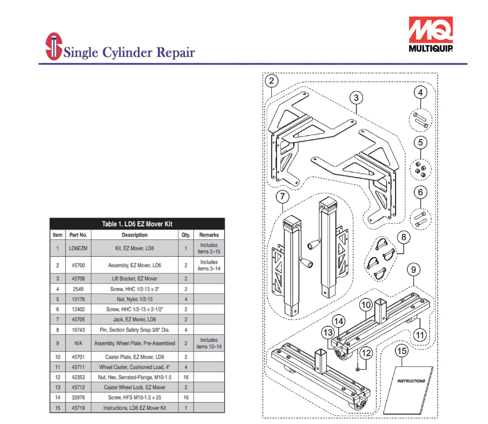 Multiquip LD6EZM ROT EASY MOVER LD6,General View. 