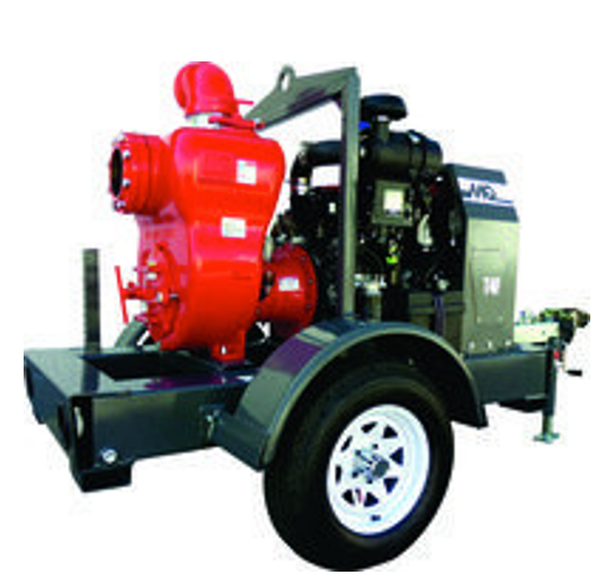 Multiquip MQ600HTP Industrial Trash Pump HATZ Turbo Diesel, Front View. 
