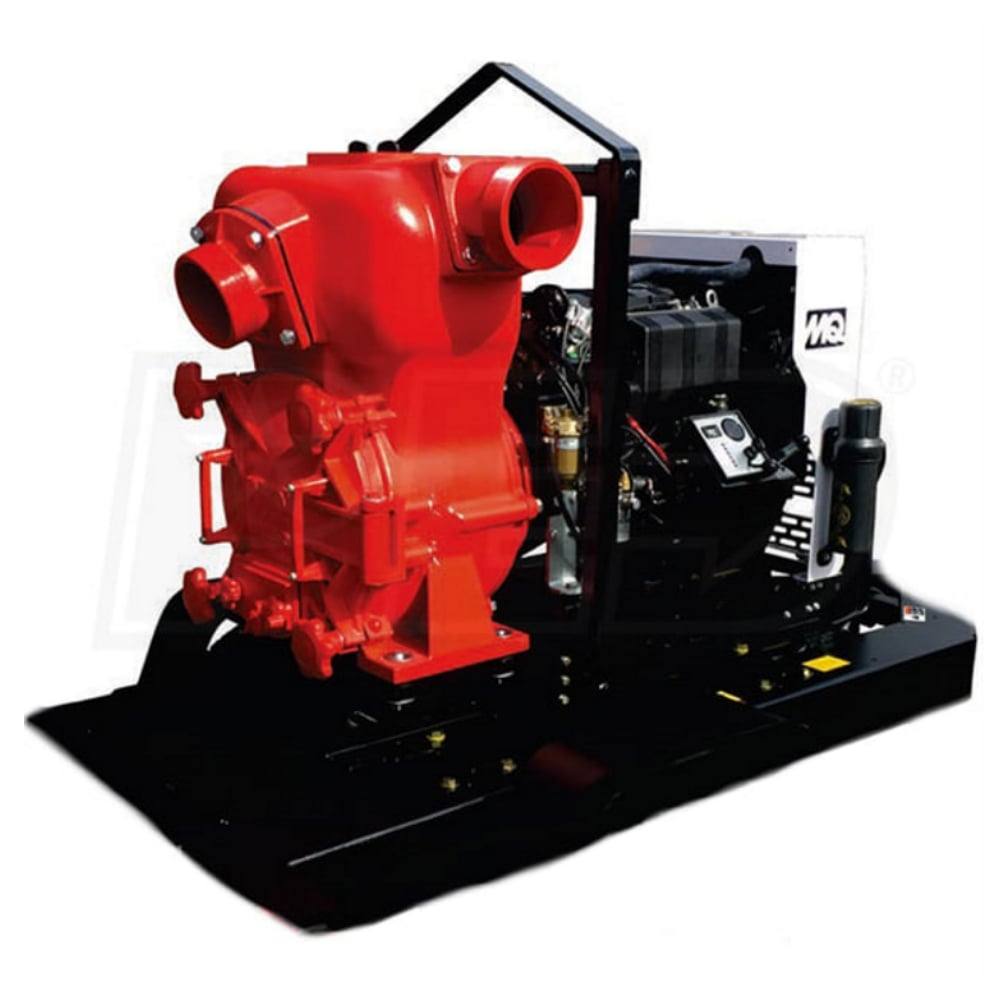 Multiquip MQ62TKT Industrial Trash Pump Diesel Engine, General View. 