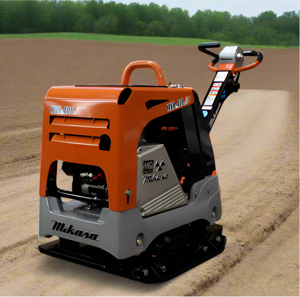 Multiquip MVH408DE RVERSBLE PLT HATZ 1B50E 20 WIDE DIESEL,Side and Front View.