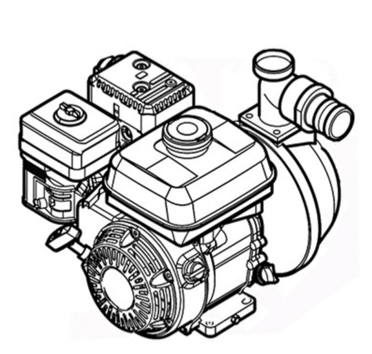Multiquip QP2HLF Pump Cent QP2H Less Frame for WT5C, Rference View. 