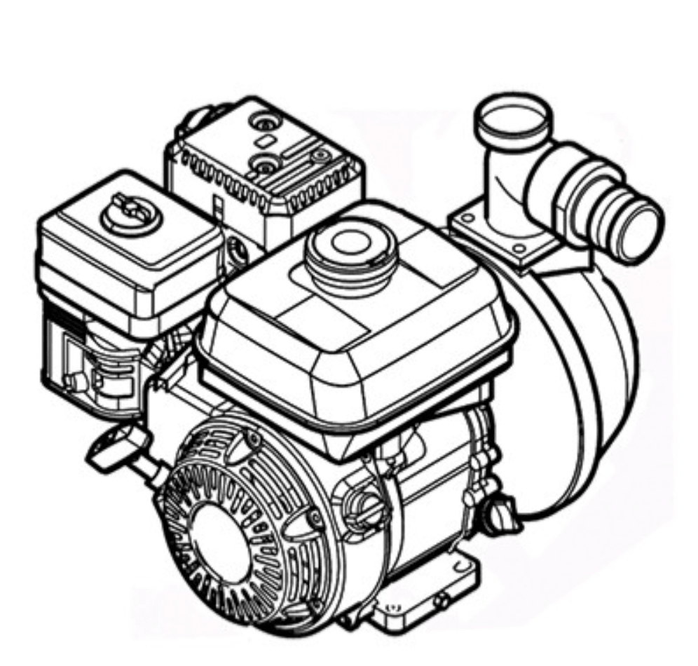 Multiquip QP2HLF Pump Cent QP2H Less Frame for WT5C, Rference View. 