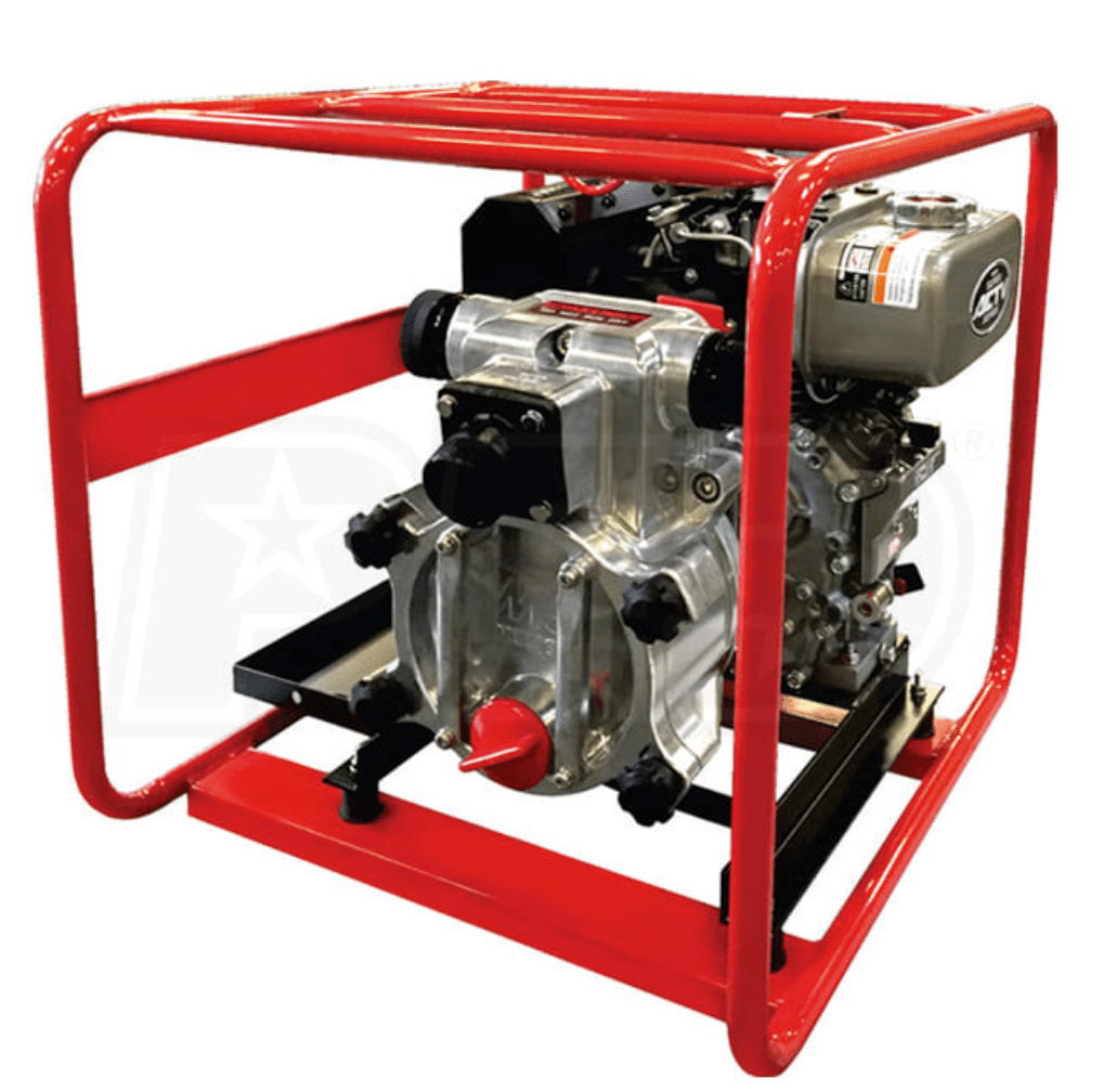 Multiquip QP2TK Trash Pump 6 HP Diesel Kubota, Front View. 