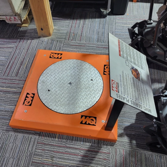 Multiquip RMRSTAND Display Stand for Rammer and Forward Plate,General View. 