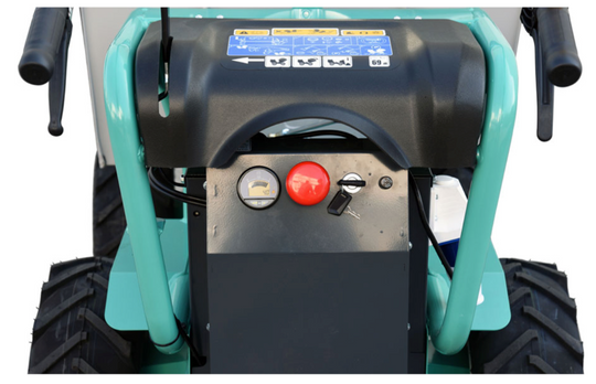 Multiquip TB12SE Tufftruk buggy 6cf walk BH steeltub 24v,Control View. 