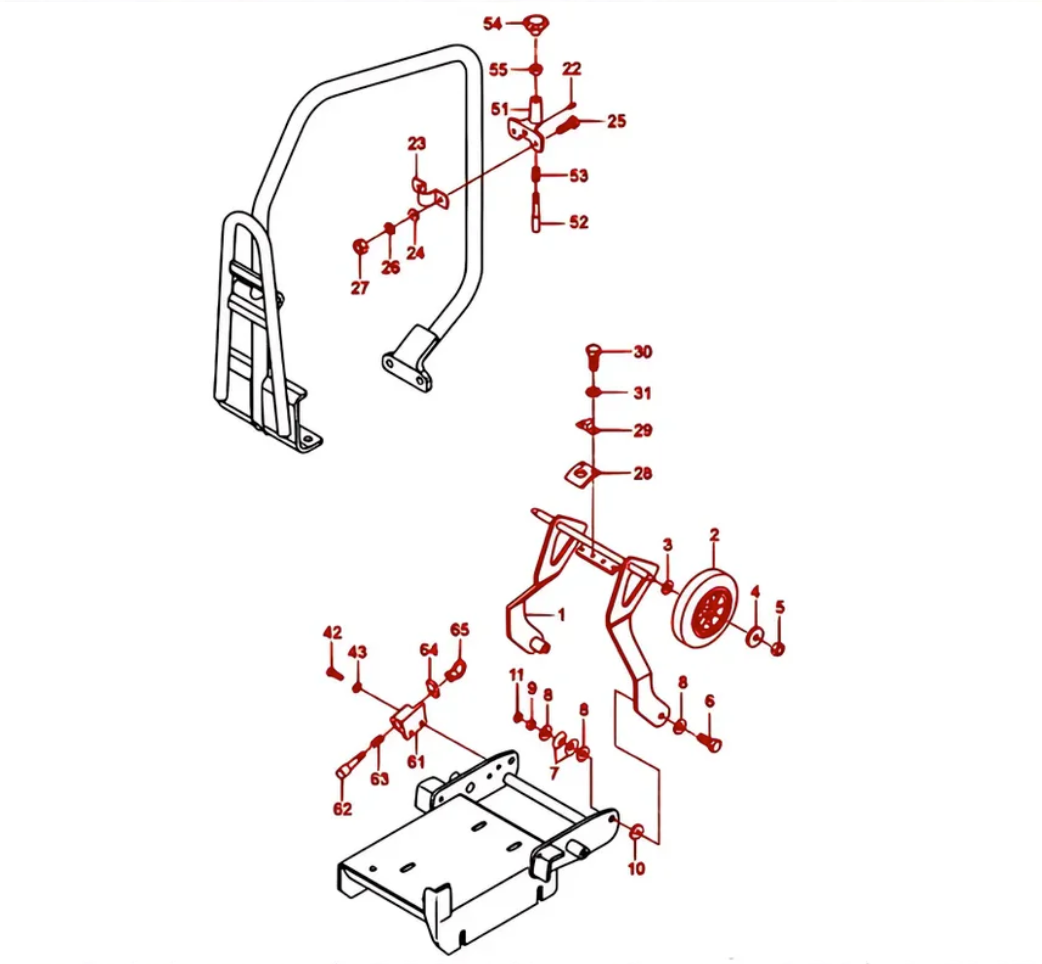Multiquip WHLE64 Wheel Kit for MVCe64,General View. 