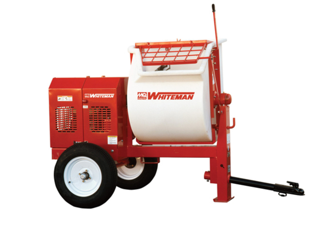 Multiquip WM70PLF Mixer-Mortar  7cf Poly  MPower 9hp Eng,Front View.