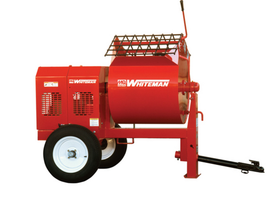 Multiquip WM70SLF Mixer-Mortar  7cf Steel  MPower 9hp Eng,Front View. 