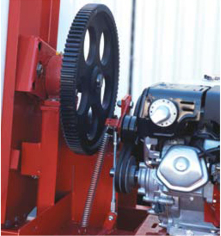 Multiquip WM90PLF Mixer-Mortar  9cf Poly  MPower 9hp Eng , Inside View. 