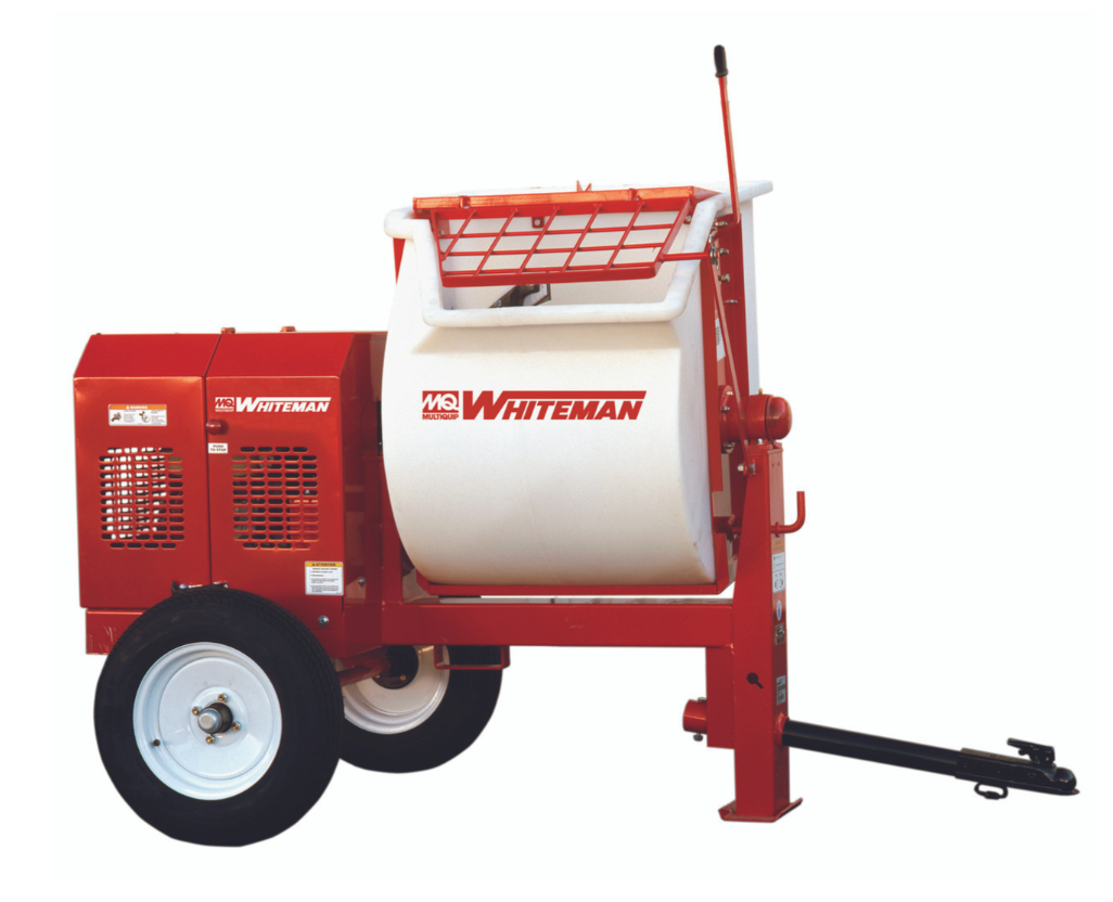 Multiquip WM90PLF Mixer-Mortar  9cf Poly  MPower 9hp Eng ,Front View. 