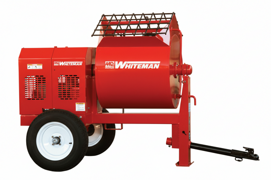 Multiquip WM90SLF Mixer-Mortar  9cf Steel  MPower 9hp Eng,Front View.