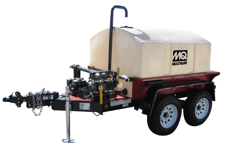 Multiquip WT5C 500gal Industrial Mobile Water Trailer, Front View. 