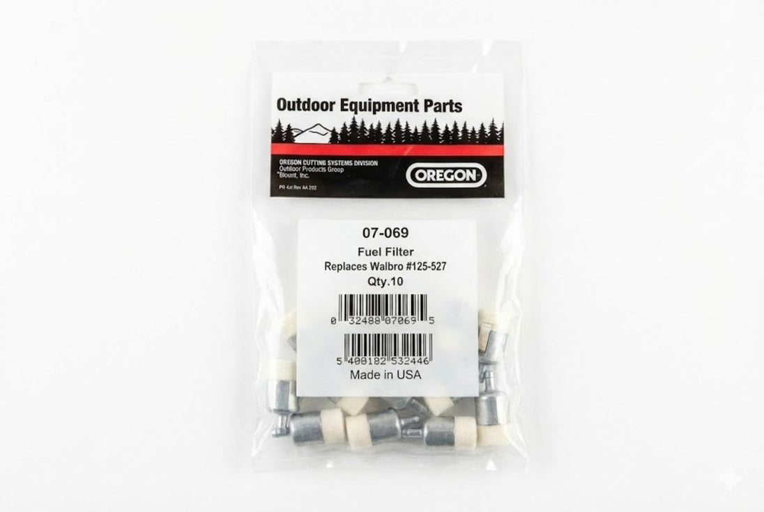 Oregon 07-069 Fuel Filter Replaces Walbro 125-527 - 10 Pack back straight packaging picture
