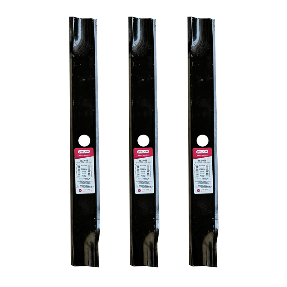 Oregon 192-025 Pack Of 3 Lawn Mower Blade Replaces Exmark 103-383 front straight picture 