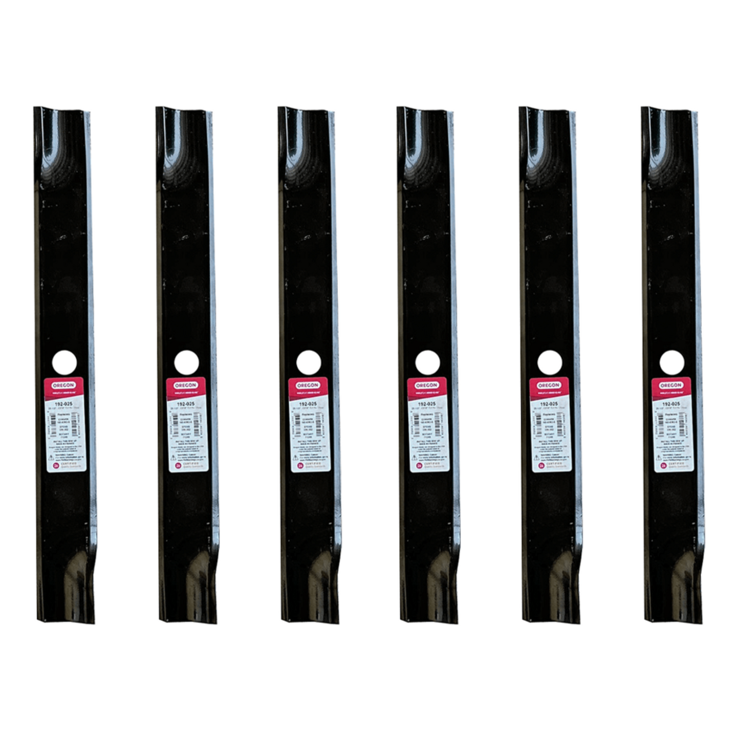 Oregon 192-025 Pack Of 6 Lawn Mower Blade Replaces Exmark 103-383 front view picture 