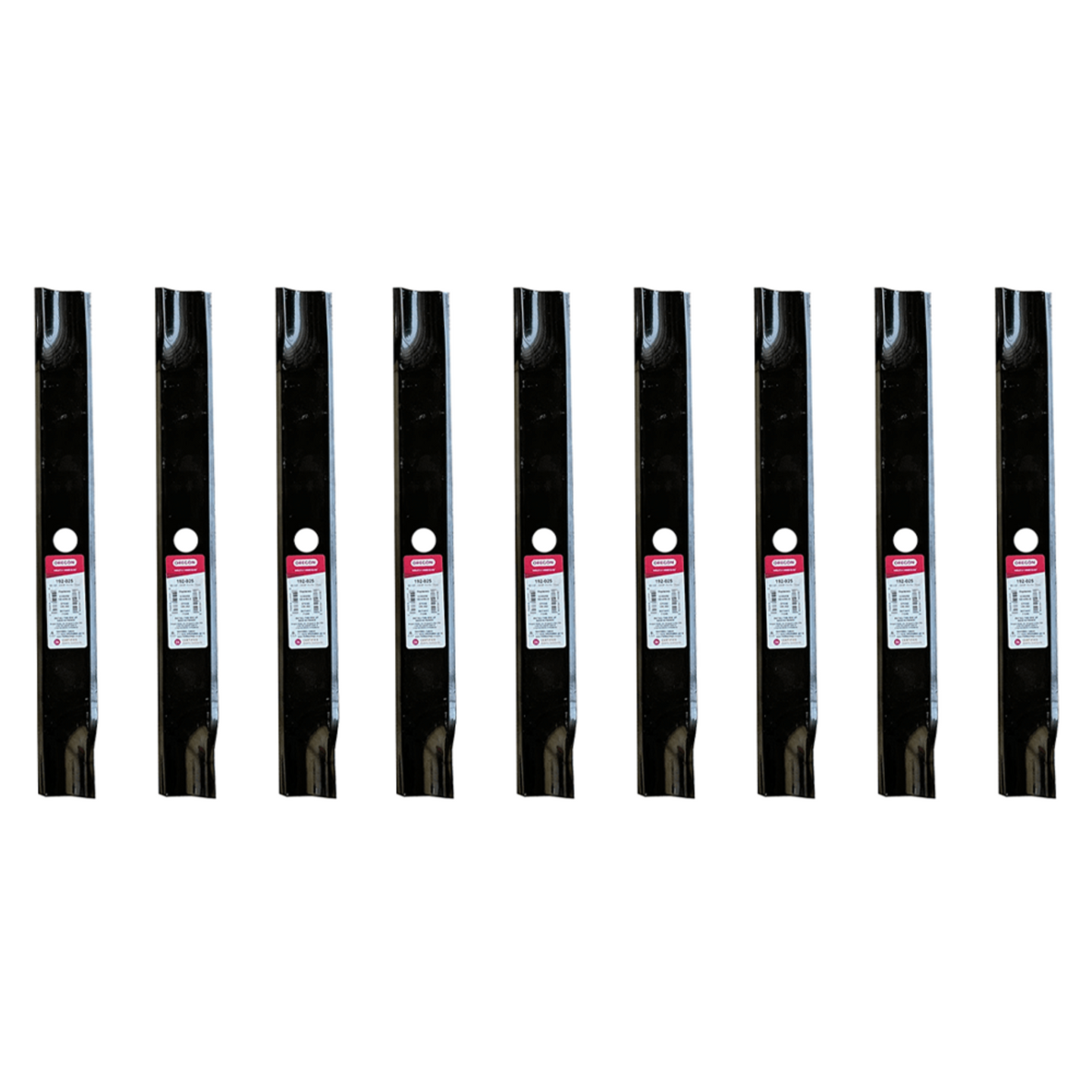 Oregon 192-025 Pack Of 9 Lawn Mower Blade Replaces Exmark 103-383 front straight picture 