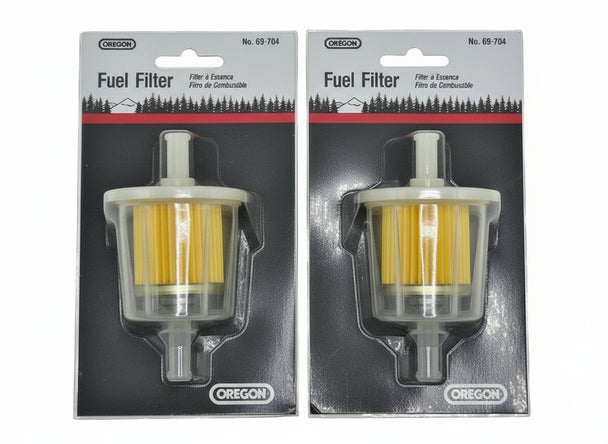 Oregon 69-704 Fuel Filter Blister Pack 13351-4301-0 set of 2 front straight packaging picture 