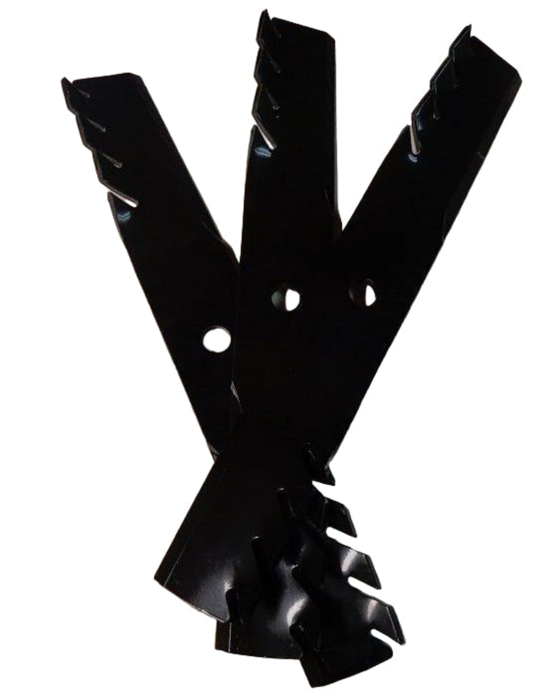 Oregon 90-701 Gator Mulcher Blade Pack Of 3 – Heavy-Duty 3-in-1 Cutting Power Replaces John Deere AM39966 top view picture 